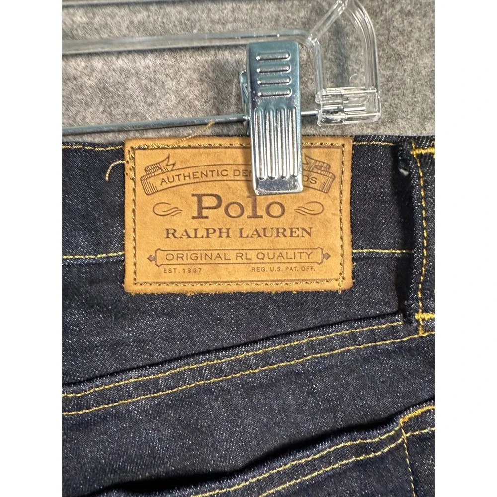 Polo Ralph Lauren Varick Slim‎ Straight Jeans Mens 32x34 Dark Wash Denim